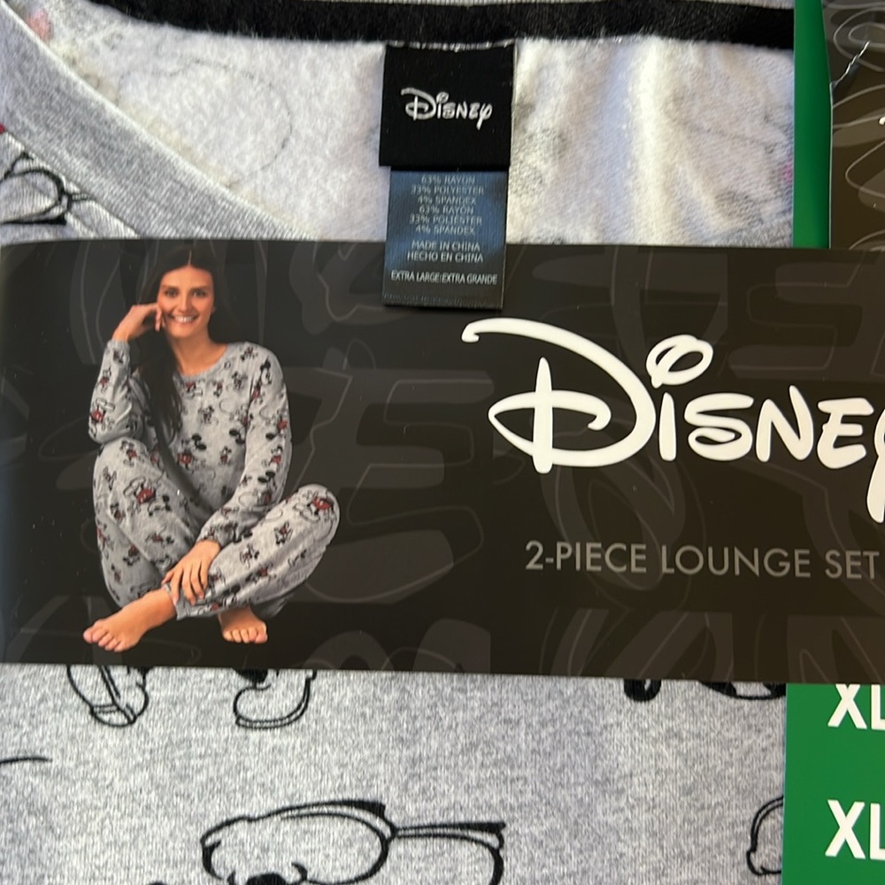 New Mickey Mouse 2 Piece Lounge Set Women’s XL (16-18) - Picture 2 of 4